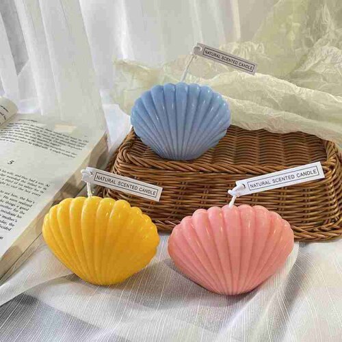 Shell candle Soy Wax Scented Candle Home Decor Fragrance Shell Candle Background Props Geometric Party Gifts