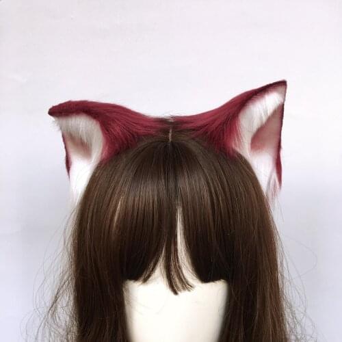 New Fold Style Cat Ears Hair Hoop Black Pink Gray Red Color Headwear Hand Made Work For Cosplay Party Costume Accessories