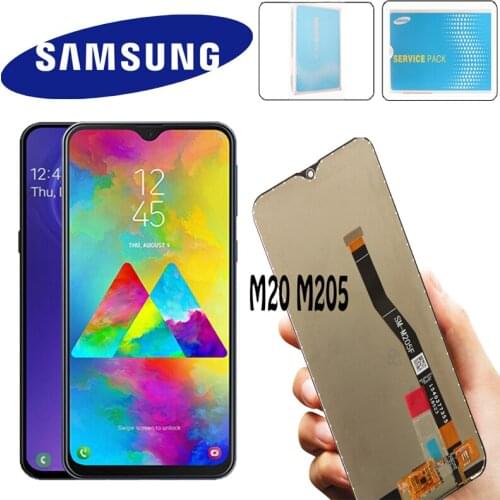 ORIGINAL LCD Display 6.3'' For Samsung Galaxy M20 2019 SM-M205 M205F M205G/DS Screen Digitizer Assembly Replace Replacement