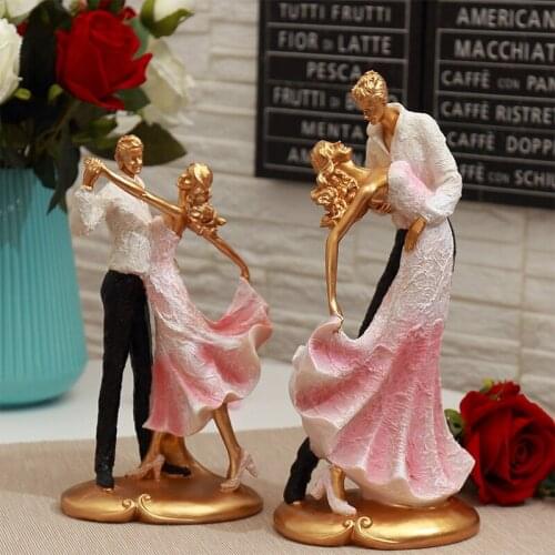 Couple Dancer Furnish And Decorate Home Decoration Creative Wedding Gift Living Room Wine Cabinet Resin Crafts Decoration