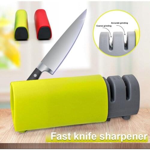 Professional Knife Sharpener Manual 2 Stages Stainless Steel Quick Knife Sharpener Whetstone Sharpening Stone Kitchen Gadgets