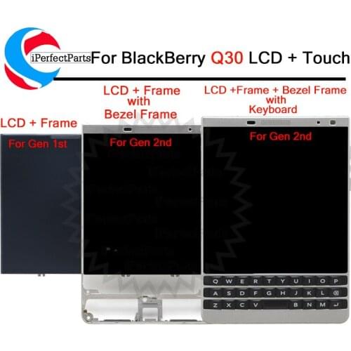 Tested good 4.5" For BlackBerry Q30 LCD Display Touch Screen Digitizer Assembly With Frame Replacement Parts free shipping+tools