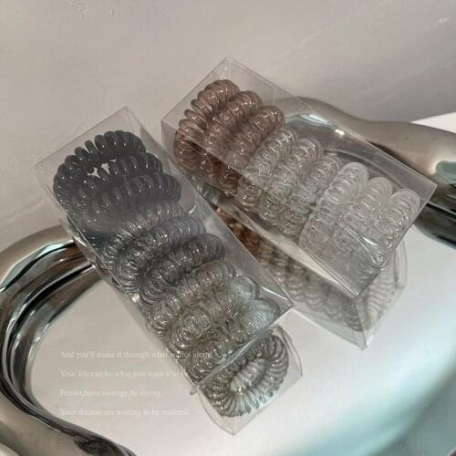 Ruoshui 9pcs/lot Woman Transparent Hair Ties Women Hair Accessories Ring Rubber Band Scrunchies Rubber Band Ponytail Holders