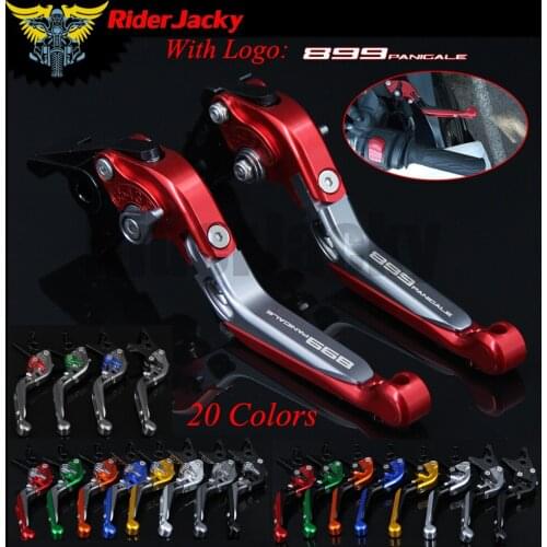 RiderJacky LOGO "899 Panigale" Motorcycle CNC Brake Clutch Levers For Ducati 899 Panigale 2014-2015 14 15 Extendable Foldable