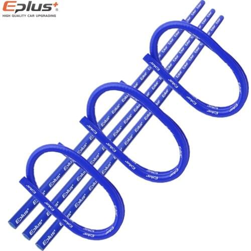 EPLUS blue Multiple sizes soft Silicone tubing Hose Radiator Intercooler Silicone pipeline Universal Braided Tube 3 layer 1M