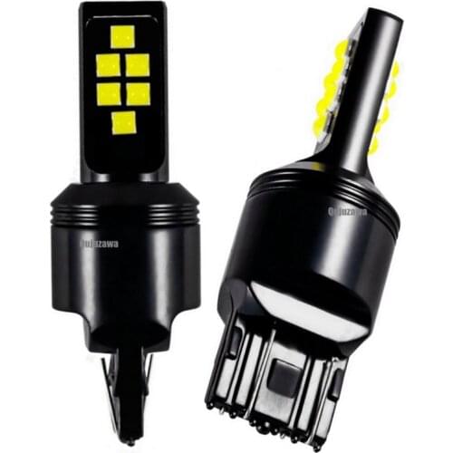 2Pcs New T20 7443 W21/5W 3535 Chip LED Car Brake Light Tail Lamp Auto Turn Signal Bulbs Daytime Running Lights Rear Fog Bulb