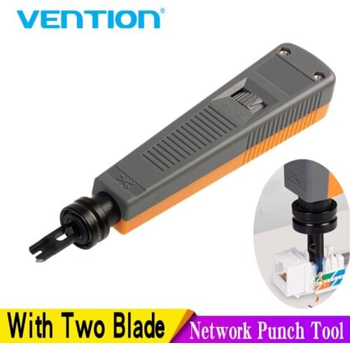 Vention Punch Down Impact Tool Network Punch Tool with Two Blade Convenient for Patch Panels Wire Modules 110 Punch Down Tool