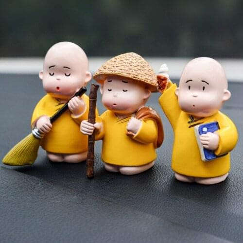 Car decoration two goods little monk Zen two monk car resin crafts decoration home decoration accessories for living room