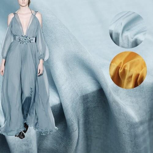 Red Raspberry 12momme Double-deck Silk Chiffon Fabrics Garment Materials Summer Women Dress DIY Sewing Cloth Tailor Freeshipping