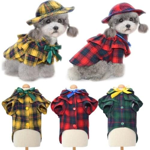 Winter Dog Shirt with Dog Hat Cap Cat Puppy Small Dog Clothes Corgi Pomeranian Poodle Bichon Pet Clothing Dog Coat Drop shipping