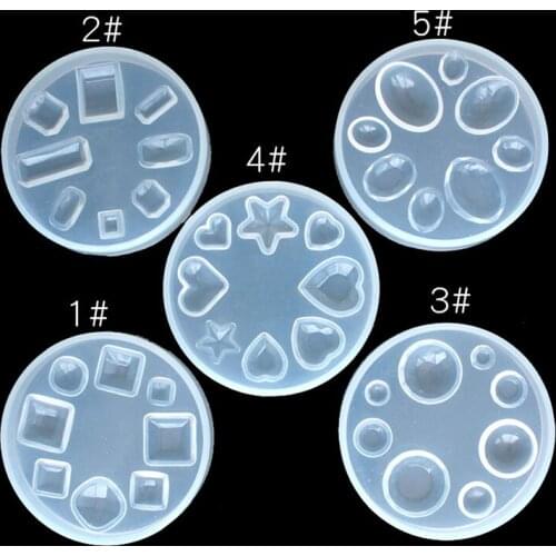 1PC Geometry Love Pendant Craft Transparent UV Resin Silicone Combination Molds For DIY Making Finding Accessories