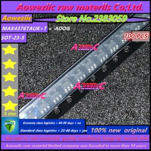 100% new original MAX4376TAUK+T MAX4376TAUK MAX4376 ADOG MAX6502UKP045+T MAX6502UKP045 MAX6502 ABZU ABZG SOT-23-5 Amplifier