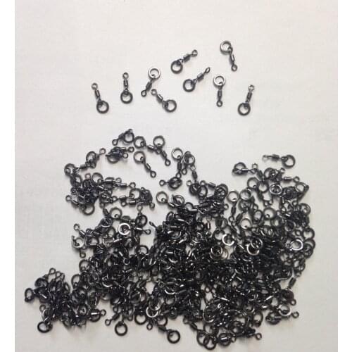 1000 x Micro Hook Ring Swivels- Swivels with Ring-Fits Safety Lead Clips-Carp Terminal End Tackles for Carp Fishings