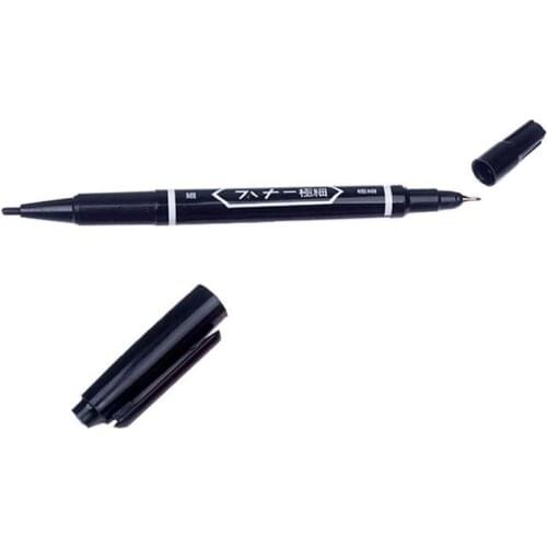 2Pcs CCL Anti-etching PCB Circuit Board Ink Marker Double Pen For DIY PCB Repair CCL Printed Circuit Diagram Black