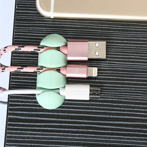 2Pcs Cable Clip Desk Tidy Organizer Adhesive USB Charger Cord Holder Data Cable Winder Clamp Wire Cord Holder Secure Home Gadget