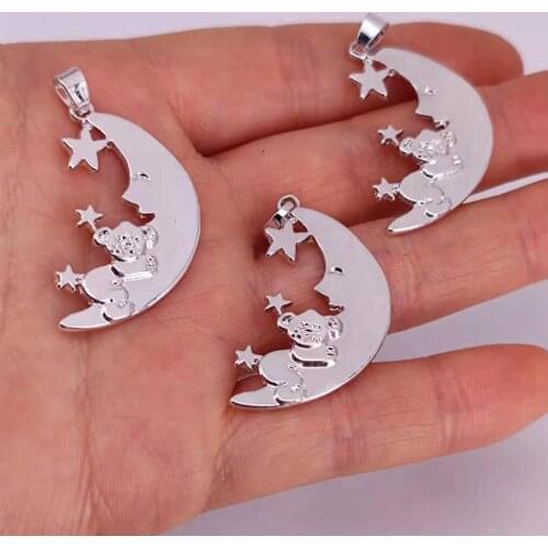 Hzew 5pcs new star moon raccoon pendant charm child gift for women man Accessories
