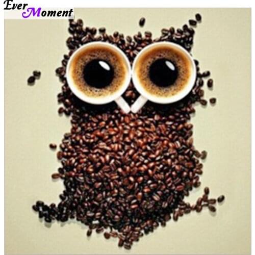 5D Diamond Embroidery Paintings Rhinestone Pasted diy Diamond painting cross Stitch Coffee owl diamond mosaic Room Decor ASF071