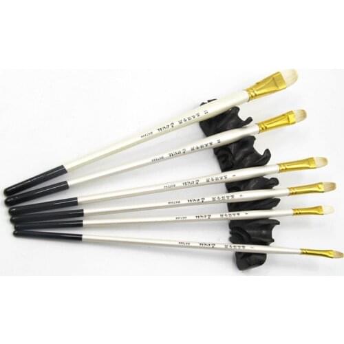 6pcs/Set,wool hair acrylic brush Watercolor Gouache Painting Pen Birch rod Paint Brush Drawing Art Supplies