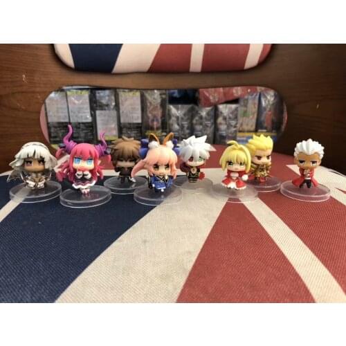 8pcs/set Anime Fate/Grand Order Saber Nero Q.Ver PVC Figure Model Doll New No Box