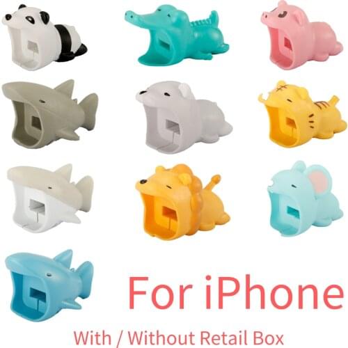 ACCALI 1Pcs Cute Cable Bite Animals Adapter Protect Winder For iphone Charging Cord Buddies Phone Holder Accessory No Retail Box