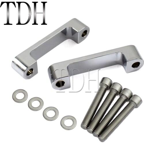Aluminum Chrome Racing Hood Vent Spacer Risers With 4pcs Fender Washers For Harley FLHT FLHR FLTR 96-13 FLHX 07-13