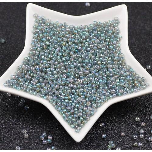 Transparent green 4*3mm 100pcs Austrian faceted Crystal Glass Loose Spacer Flat Round Beads for Jewelry handiwork Making DIY