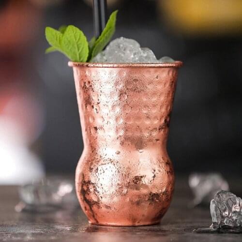 1 Piece 390Ml Moscow Mule Mugs Hammered Copper Plated Beer Cup Coffee Cup Mug Water Glass Drinkware Beverage Cup Mug CNIM Hot