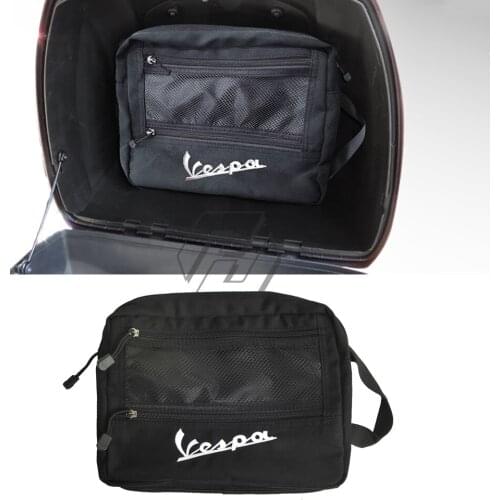Black Motorcycle Storage Trunk Bag Case for Vespa GTS GTV LX Sprint Primavera 50 125 150 200