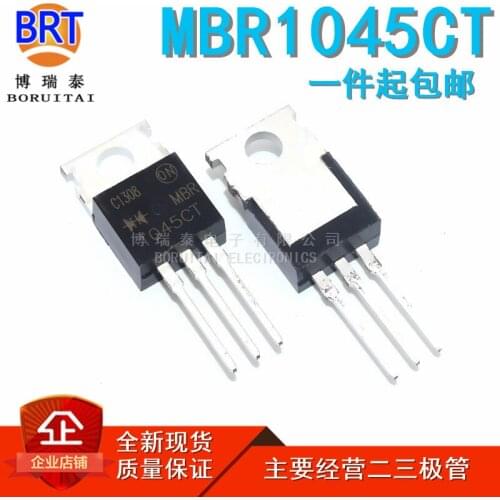 10pcs/lot MBR1045CT TO220 Schottky Diode 10A45V SB1045 B1045G