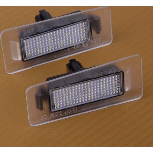 DWCX 2Pcs 18LEDs 3W White LED Number License Plate Light Lamps Fit for Hyundai Elantra I30 Kombi 2012 2013 2014