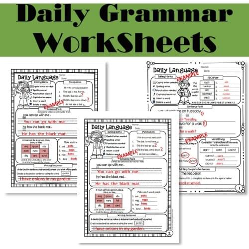 Daily Grammar Reading Exercise Paper Practice Preschool Learning English Homework Workbook for Kids Worksheets Toy for Children