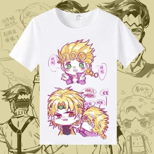 JoJos Bizarre Adventure Summer T Shirt Women/Men Short Sleeve T-Shirt Joseph Joestar Japanese Anime Top Tee Cosplay Costume