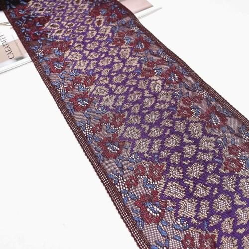 3y/Lot Width 17cm Mixed Purple Shimmer Stretch Lace Trim DIY Craft Sewing Supplies Skirt Hem Decoration Accessory Bjd Underware