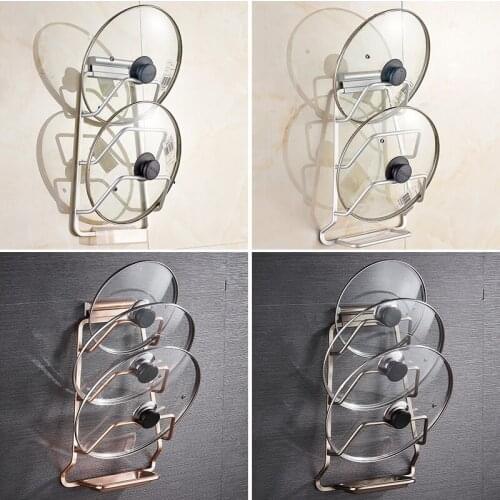 Kitchen Pot Cover Storage Rack Multi-functional Kitchen Storage Rack With Drain Pan Space Aluminum Save Space Storage Rack