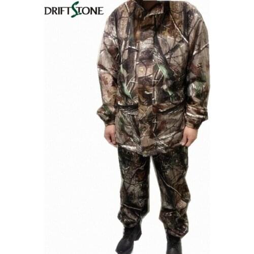 Men Camouflage Clothes Set Fleece Waterproof Tree Camo Hunt Clothing Free Breathing Hunter Equipment
