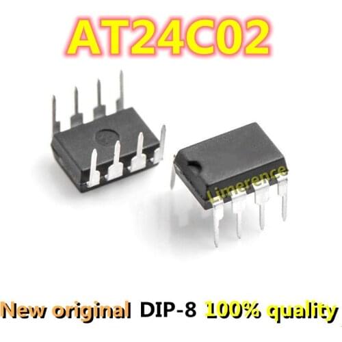 10PCS AT24C02 24C02N DIP8 24C02BN 24C02 DIP-8 New and Original IC Chipset Support recycling all kinds of electronic components