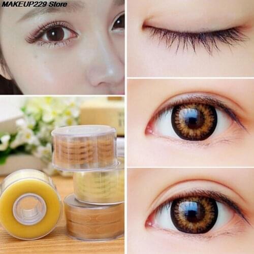 600Pcs/box Big Eyes Make Up Eyelid Sticker Double Fold Self Adhesive Eyelid Tape Stickers S Makeup Clear Beige Invisible Tool