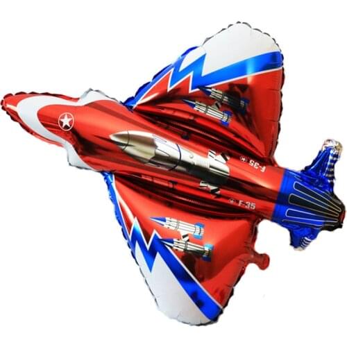 New Arrival Airplane Shaped Aluminum Foil Balloons Birthday Party Decoration Big Fighter Helium Balloons Great Gift for Kids