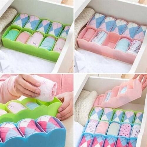 Plastic Organizer Tie Bra Socks Drawer Cosmetic Divider Storage Box Socks Underwear Bra Container Household Home Storage