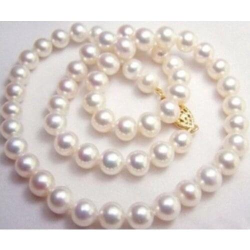 GENUINE NATURAL 9-10MM WHITE SOUTH SEA AAA+ PEARL NECKLACE 18 INCH