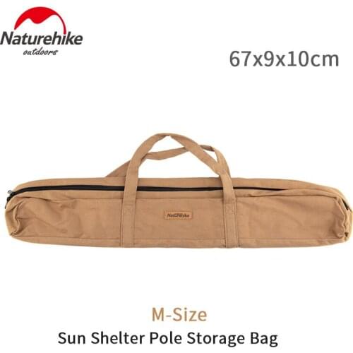Naturehike Portable 85*12cm Sun Shelter Pole Storage Bag Camping Accessories Awning Rod Bag Wear Resisting Hand Bag Big Capacity