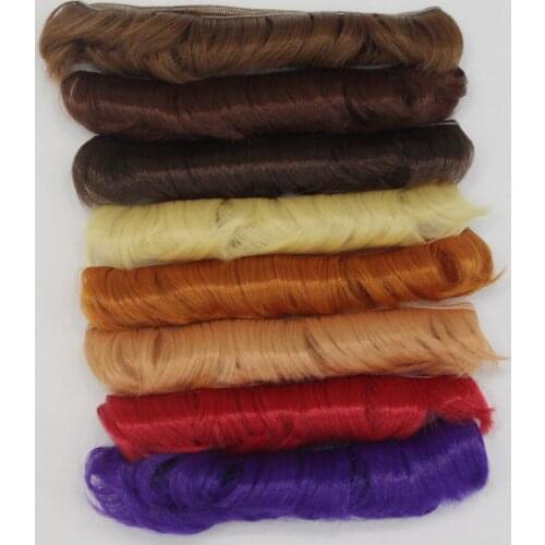 5 cm High Temperature Heat Resistant Doll Hair for 1/3 1/4 1/6 BJD Diy Curly Doll Wigs For Doll Bangs