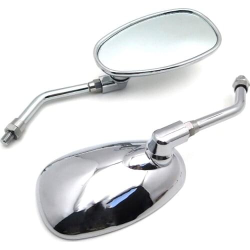 Universal Motorcycle Mirrors 10mm Modified Plated Motorbike E-Bike Mirror Motorcycle Rearview Mirror Back Side Mirrors for Moto