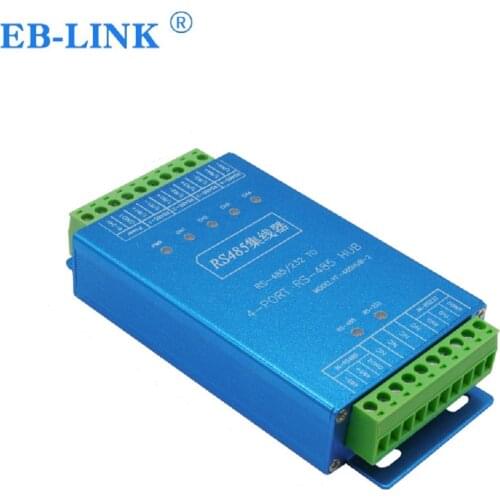 RS-485/422 Hub 4 Port Optical Isolation 1 way RS-232 to 4 Way RS-485 Industrial Grade HUB bus Rail Type Module distributor