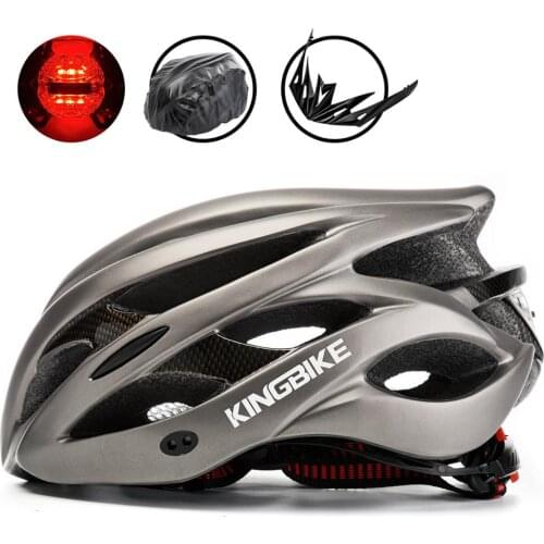 KINGBIKE Cycling Helmet Road Bike Helmet Ultralight Mountain MTB CE Safety Bontrager PVC+ EPS Bicycles Helmets Bike Light Helmet