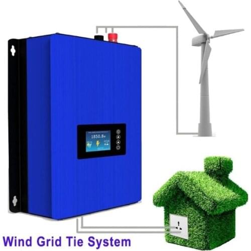 2000W Wind Power Generator 3 FRP Blades with Grid Tie Wind Inverter 240v 220v 230vAC Output for Wind Turbine