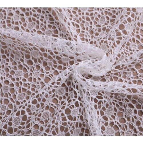 1Yard Polyester Embroidered White Lace Fabric Trim Ribbon Handmade DIY Sewing Supplies Craft Costume Decoration