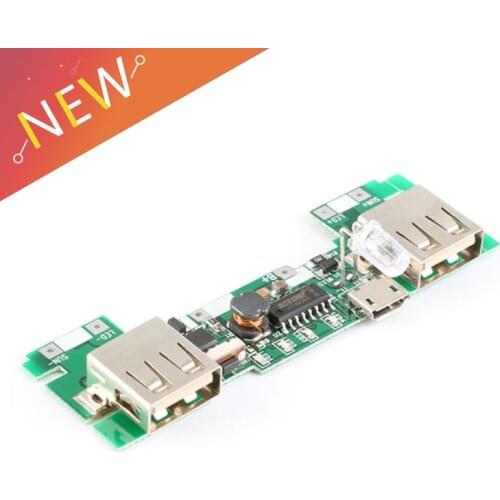USB 5V 2A Mobile Power Bank Charger Module Lithium Li-ion 18650 Battery Charging Board LED Indicator New Version