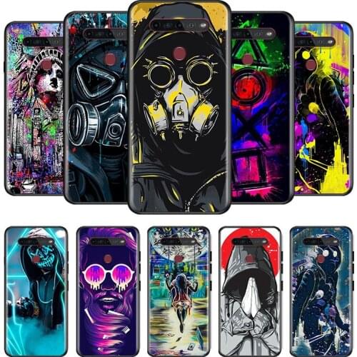 Cool Man Antigas mask For LG G8 V30 V35 V40 V50 V60 Q60 K40S K50S K41S K51S K61 K71 K22 ThinQ 5G Phone Case