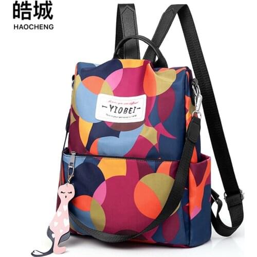 The New 2021 Korean Version Ladies Anti-theft Backpack Fashion Color Travel Single Shoulder Backpack Women Bags for Women